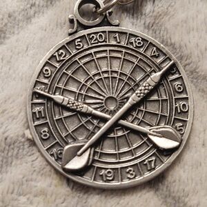 Pewter engraved dart board